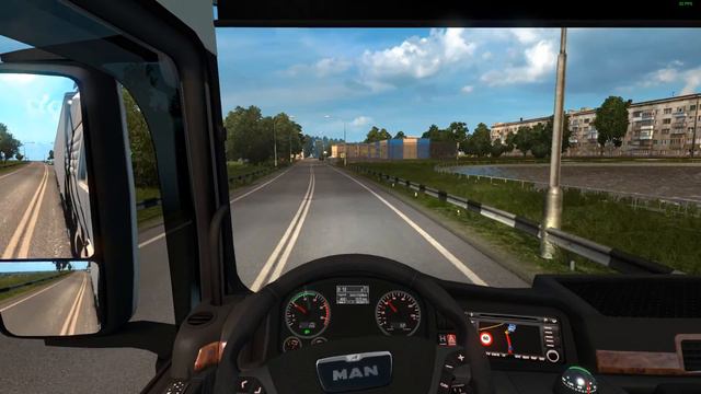 Euro Truck Simulator 2: Brest (BY) to Yukhnov (RU)(Peas (21t))[MAN TGX Euro6 + RusMap] смотреть онлайн