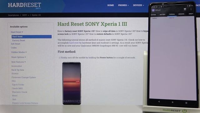 Sony Xperia 1 III CPU-Z Hardware Specification смотреть онлайн
