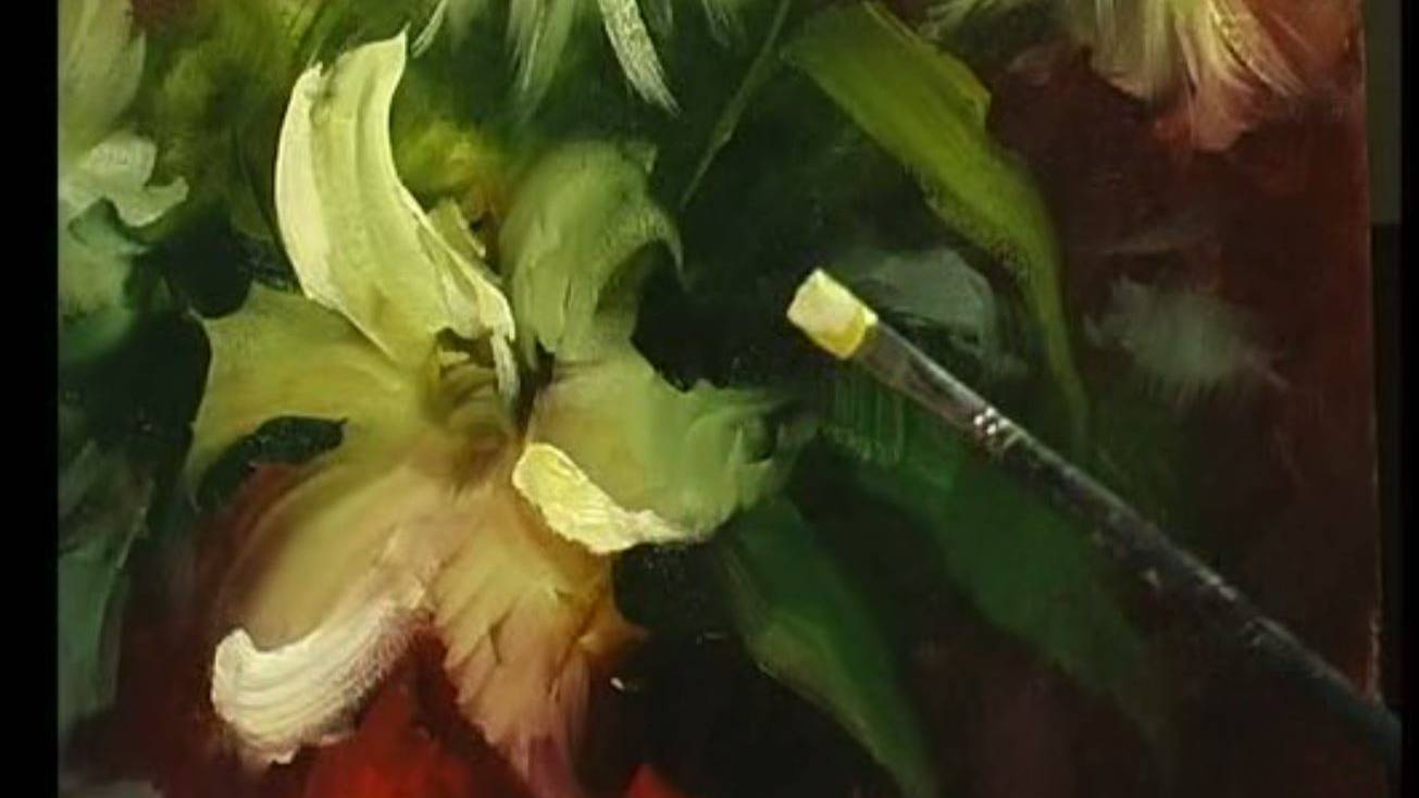 Секреты масляной живописи. Рисуем натюрморт с лилиями. Все секреты профессионалов в натюрморте