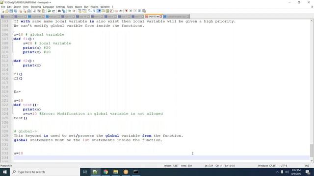 #5 Python Global Variables (Procedural Oriented) | Python for Beginners смотреть онлайн