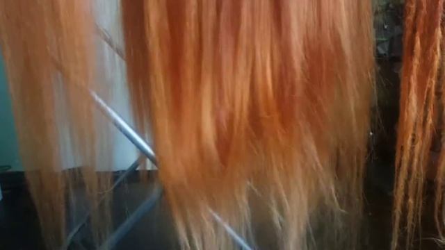 Рыжие завитые дреды ❤ Выбор цвета ❤ Начёс для гофродред смотреть онлайн