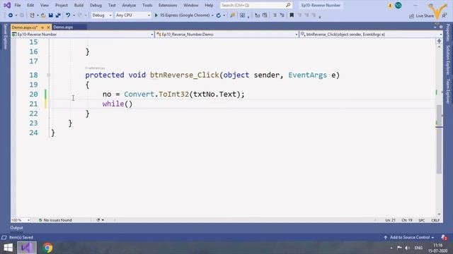 Reverse Number Program In C# | How To Reverse A Number In C# with Asp.net смотреть онлайн
