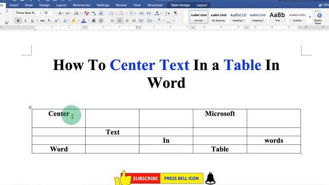 How To Center Text In a Table In Word смотреть онлайн