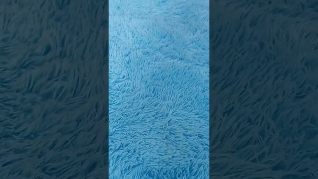 Ковер на пол меховой 90*200 см / Прикроватный коврик / Ковер в детскую комнату (голубой) смотреть онлайн