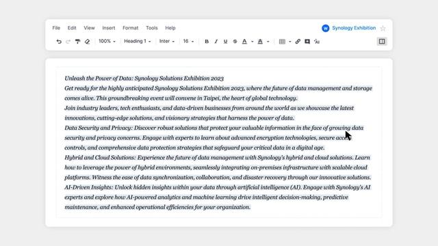 Synology Solution Exhibition 2023 Preview