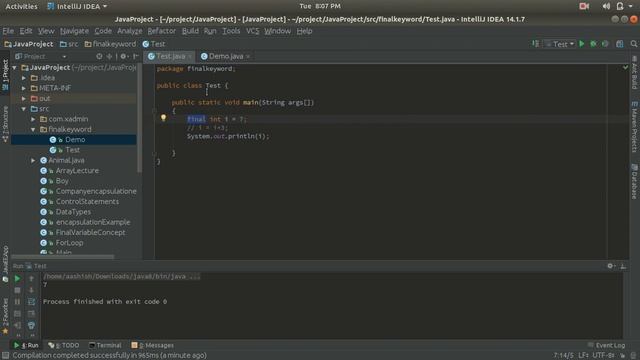 What is Final keyword in Java | final variable | final method | final class | Java Tutorial #40 смотреть онлайн
