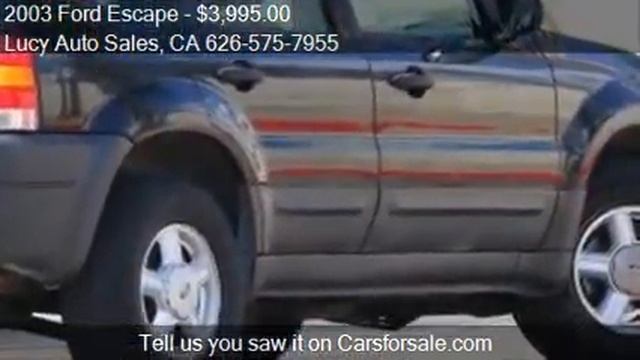 2003 Ford Escape for sale in EL MONTE, CA 91732 at the Lucy смотреть онлайн