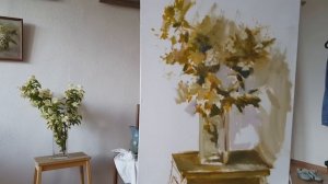 Белое на белом. Жасмин. Уроки живописи.