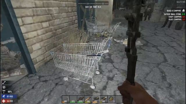7 Days to Die Верстак. Бетономешалка. Цемент. смотреть онлайн