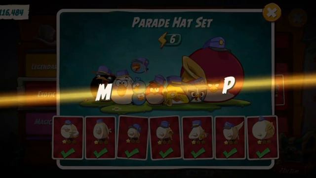 Angry Birds 2 - Set Completed Parade Hat Set - I used 30000 Black Pearls!!😜 смотреть онлайн