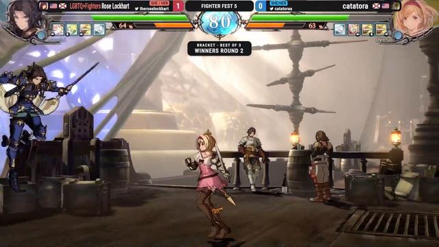 Flynn's Arcade Fighter Fest 5 WR2 - Rose Lockhart (Lancelot) Vs catatora (Djeeta) Granblue Fantasy смотреть онлайн
