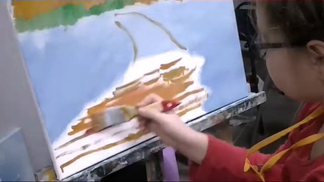 Дарья Лукьянчук.Зимний вечер . пошаговое рисование. смотреть онлайн