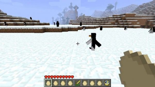 Minecraft PENGUINS Mod! Tame Baby Penguins with Fish! World of Mobs!
