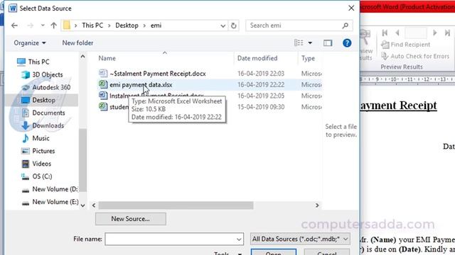 Excel to Word Mail Merge in Telugu || with Excise files || computersadda.com смотреть онлайн