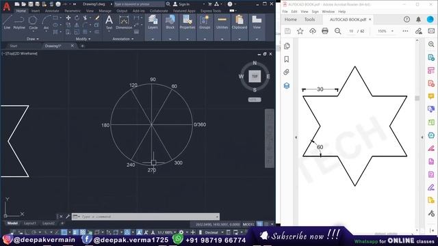 AutoCAD Practice Drawing Part - 5 || Coordinate System смотреть онлайн