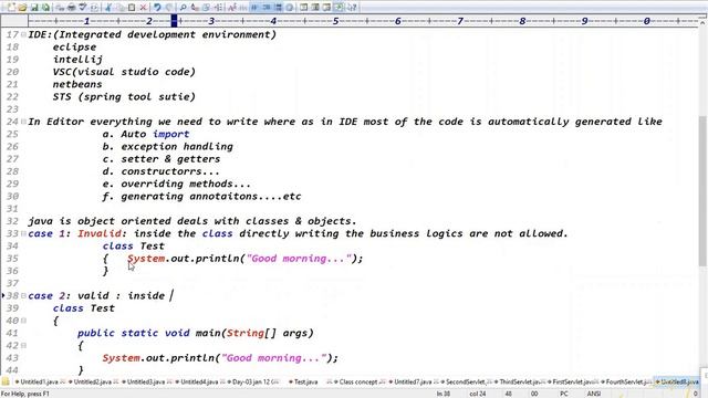 CORE JAVA + ADV. JAVA tutorials || Demo - 4 || by Mr. Ratan On 13-01-2022 @9AM IST смотреть онлайн