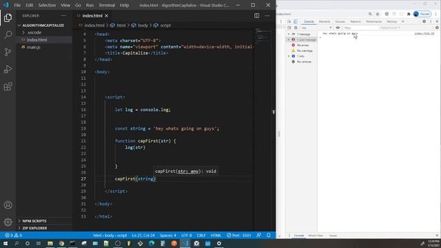 JavaScript Algorithms| 4 Capitalize first letter смотреть онлайн