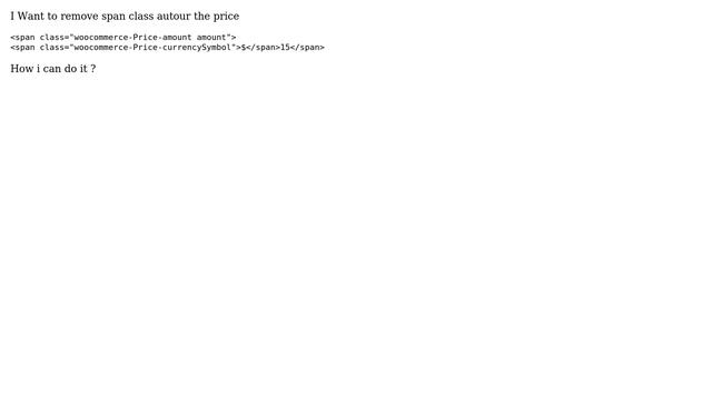 Wordpress: Remove Span Class From Woocommerce Price смотреть онлайн
