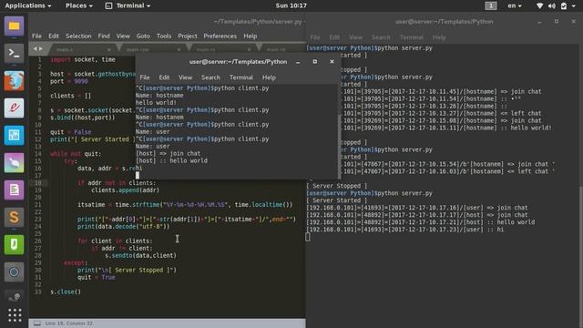 // Проекты с Python #3 // Создание чата (Сервер / Клиент) // смотреть онлайн