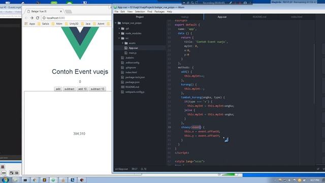 demo mousemove event di vuejs смотреть онлайн