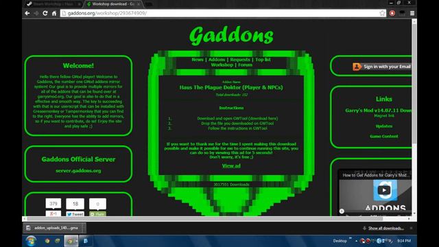 How to get addons for gmod (no tampermonkey) (no steam) смотреть онлайн