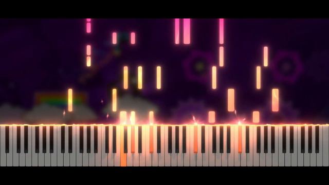 Waterflame - Geometrical Dominator (Geometry Dash lvl 19) | Piano Tutorial смотреть онлайн