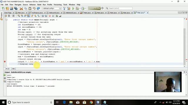 how to add two integer number with dialog box in java смотреть онлайн
