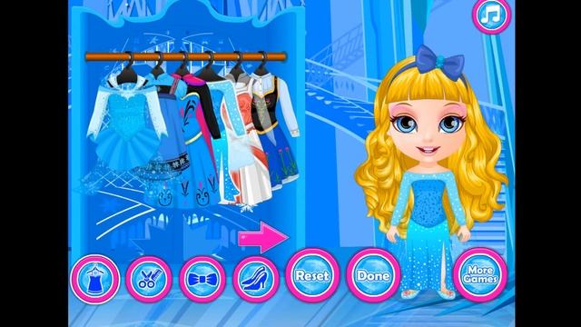 Baby Frozen Costumes Холодное сердце примеряем костюмы для ребенка Геймплей игры на Андройд смотреть онлайн