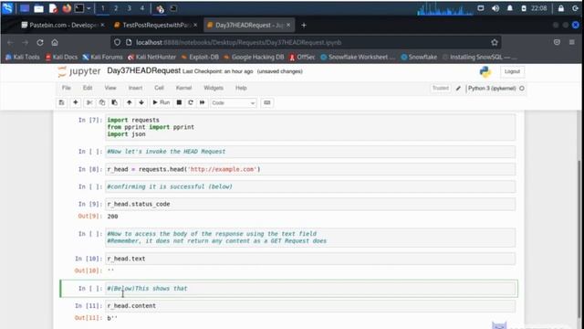 Day 37 Invoking a HEAD Request in Python - Day 37 of 100 Days of Code смотреть онлайн