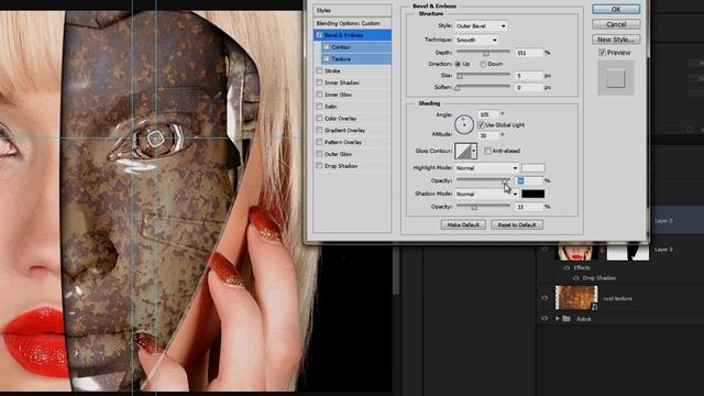 Create a Robot Girl in Photoshop CS6 Extended Cyborg Video смотреть онлайн