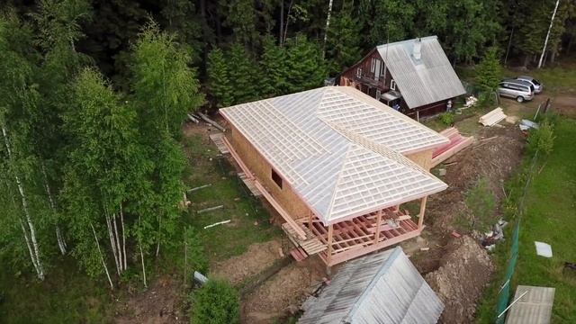 п. Лебяжье. Строительство дома из СИП панелей смотреть онлайн