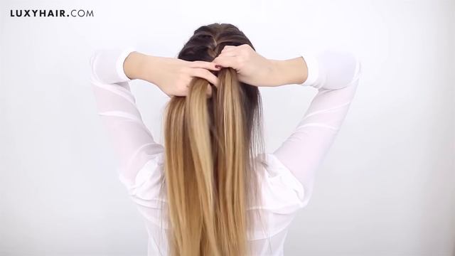 How To French Braid： Hair Tutorial For Beginners ｜ Luxy Hair смотреть онлайн