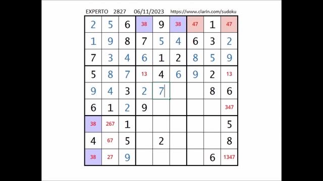 Sudoku Experto 06/11/2023