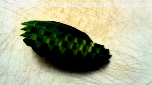 КАК КРАСИВО НАРЕЗАТЬ ОГУРЦЫ! УКРАШЕНИЯ ИЗ ОВОЩЕЙ! КАРВИНГ смотреть онлайн
