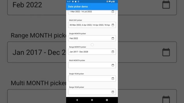 Flutter Custom Date Picker Demo смотреть онлайн