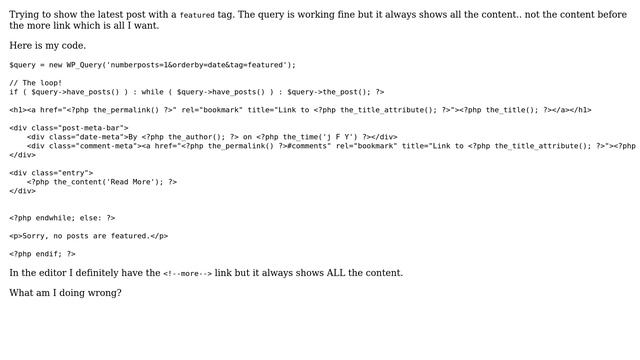 Wordpress: Read more link isn't working with custom query (2 Solutions!!) смотреть онлайн