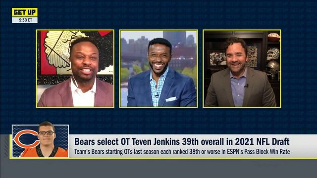 New Bears draftee Teven Jenkins handed out a lot of pancake blocks at Oklahoma State | Get Up смотреть онлайн