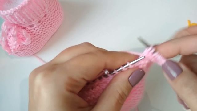Пинетки спицами. ПРОСТЫЕ ПИНЕТКИ на двух спицах смотреть онлайн