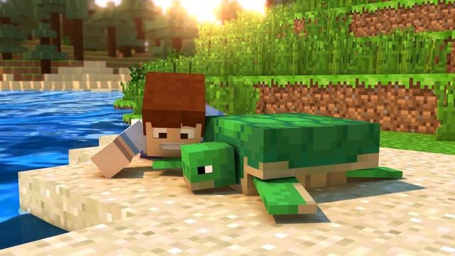 I Like Turtles - Funny Minecraft Animation смотреть онлайн
