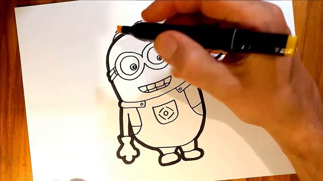 Как нарисовать Миньона для детей/How easy it is to draw a Minion for kids/Bolalar uchun rasm chizis смотреть онлайн