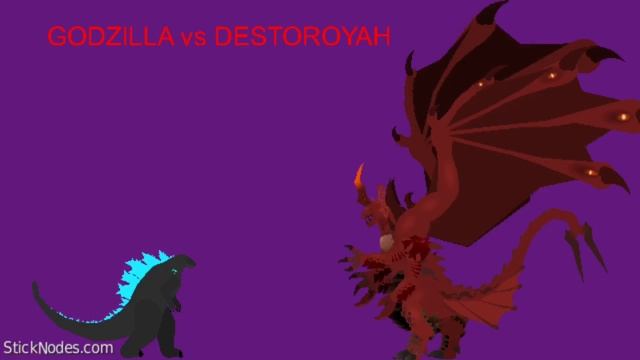 Godzilla vs Destoroyah Theme Stick nodes смотреть онлайн
