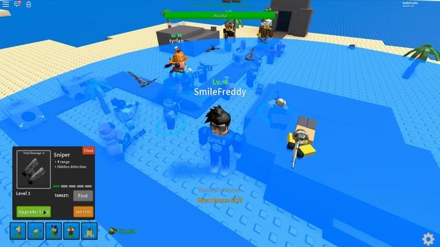 НУБИКИ НАСТОЯЩИЕ ПРО! ВЫИГРАЛИ САМЫЙ СЛОЖНЫЙ УРОВЕНЬ Tower Defense Simulator в Роблокс Смайл Фредди смотреть онлайн