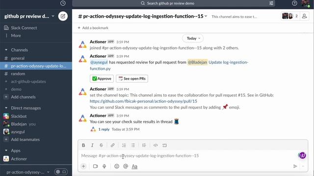 GitHub PR notifications in Slack смотреть онлайн