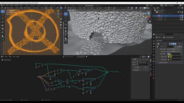 FREE Procedural WALL AND PATH Geometry Node Setup! (Geometry Node Domination is here!) смотреть онлайн