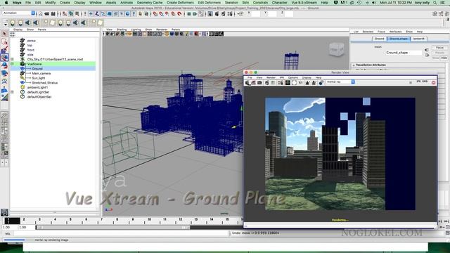 Maya and Vue Xtream Plugin Adding Ground Plane смотреть онлайн