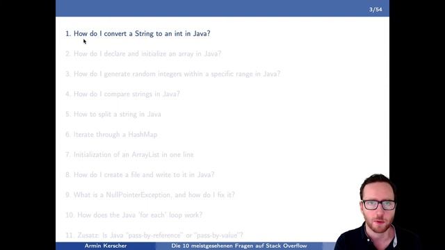 Java - Die 10 meistgesehenen Fragen auf Stack Overflow (1/10) смотреть онлайн