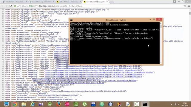 Python3 Dersleri 41 Internetten Bilgi Çekmek 1 Requests ve BeautifulSoup смотреть онлайн