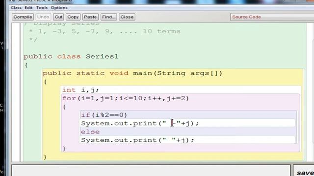 Display Series Java Program Examples | ICSE Syllabus смотреть онлайн