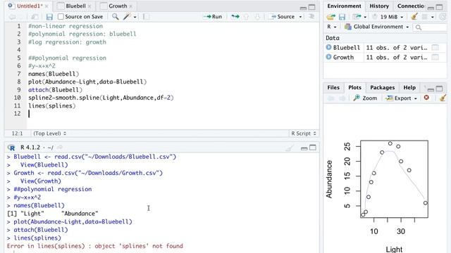 polynomial regression using R | non-linear regression | curved regression смотреть онлайн