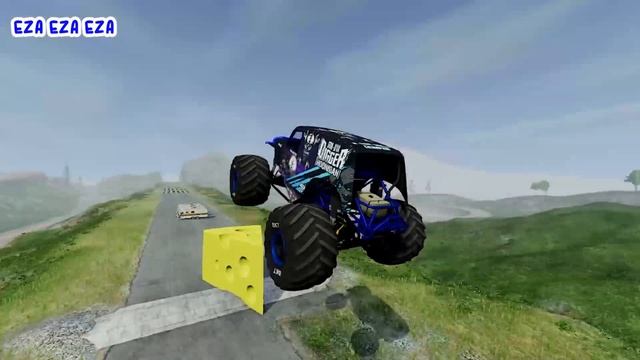 Son Uva Digger MUD BATTLE Insane Obstacle Racing Jumps and Crashes BeamNG Drive Eza смотреть онлайн